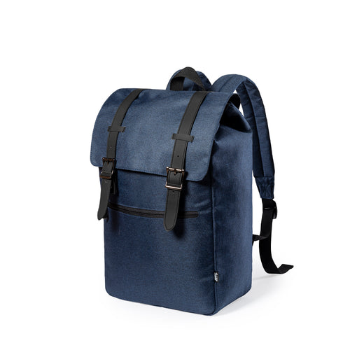 Sac à dos urbain de la ligne Nature, en polyester 300D RPET résistant sans PVC, fabriqué à partir de plastique recyclé, afin de favoriser la réutilisation des déchets plastiques et contribuer à la durabilité de la...