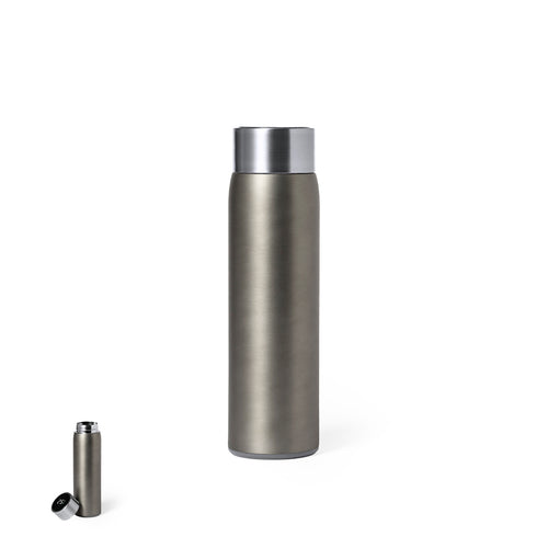Bouteille thermique en acier inoxydable à double paroi, avec thermomètre tactile intégré dans le bouchon - Kenay Personnalise
