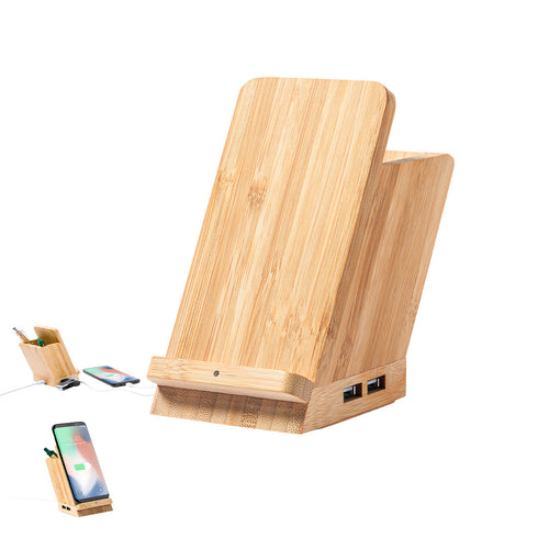 Stylo multifonction 4 en 1 de la ligne nature en bambou - Bloxem Personnalise