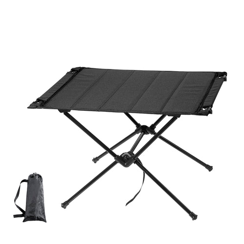 Table pliante avec corps tubulaire en métal résistant et surface en polyester résistant 600D - Runix Personnalise
