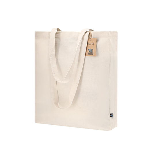 Sac de la ligne nature, principalement fabriqué en coton 180 g/m² en ton naturel - Elatek Fairtrade Personnalise