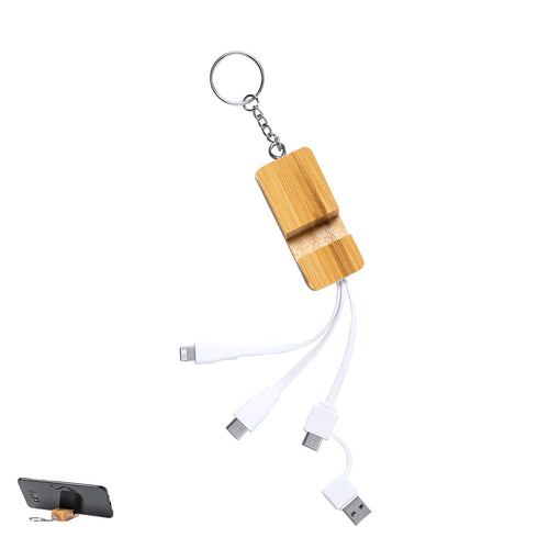 Chargeur de la ligne Nature avec porte-clés et support de smartphone - Drusek Personnalise