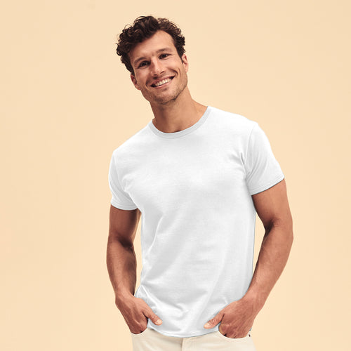 T-shirt blanc pour adultes Iconic de Fruit Of The Loom Personnalise