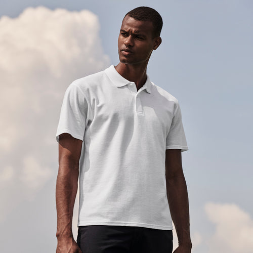 Polo blanc original Fruit Of The Loom pour adultes Personnalise