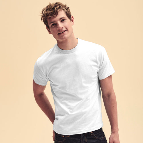 T-shirt blanc pour adultes Original T de Fruit Of The Loom Personnalise