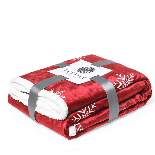 Couverture douce et chauleureuse 125x160cm avec décoration de Noël - Ricord Personnalise