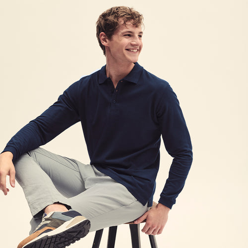 Fruit Of The Loom Premium Polo à manches longues pour adulte - Premium Long Sleeve Personnalise