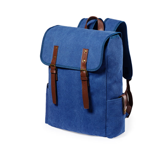 Sac à dos au design intemporel, réalisé en toile résistante 480g/m2, avec sangles de fixation et poignée de transport en similicuir - Snorlax Personnalise