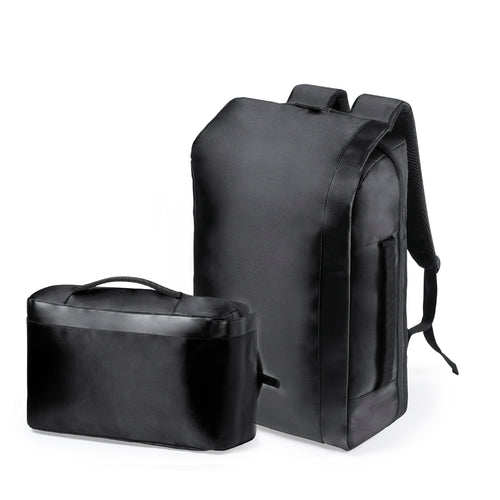 Sac à dos élégant en polyester résistant avec des détails en similicuir - Sleiter Personnalise