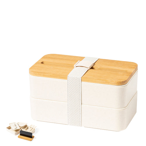 Ensemble original de boîtes à lunch de 1,4 l en matériau PP grainé résistant sans BPA - Graftan Personnalise