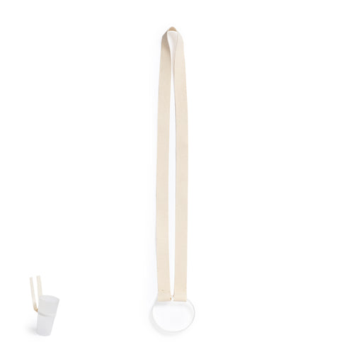 Lanyard porte-gobelet original, avec ruban en coton et porte-gobelet assorti, adaptable et fabriqué en silicone résistant - Felin Personnalise
