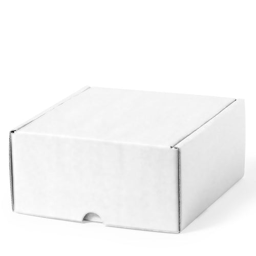 Boîte de présentation taille S, fabriquée en carton ondulé avec finition blanche - Fissur Personnalise