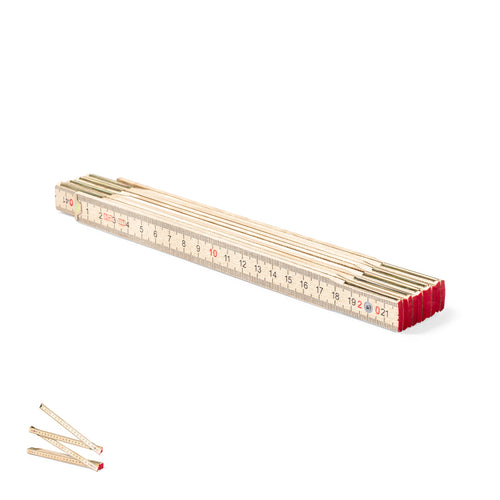 Règle de menuisier classique en bois naturel - Medil Personnalise