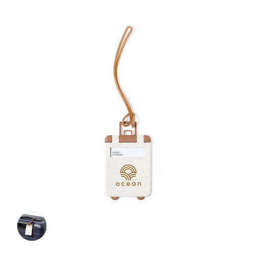 Identifiant pour valises de la ligne nature et design original du chariot, en canne de blé - Cliffer Personnalise