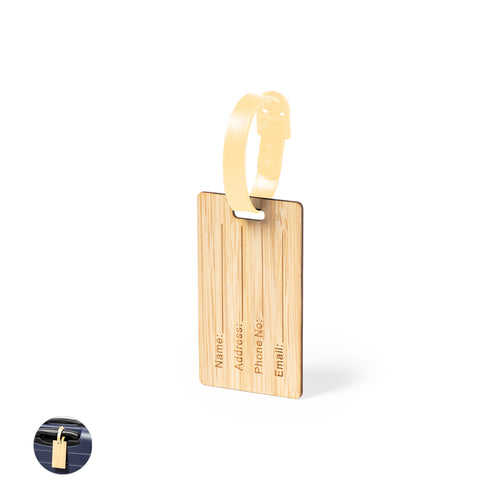 Identifiant pour valises de la ligne nature en bambou - Elwes Personnalise