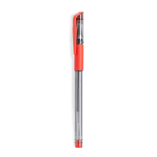 Stylo à encre gel au design transparent original, avec poignée, capuchon et détails assortis - Ricen Personnalise