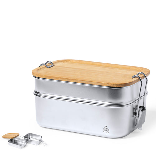 Boîte à lunch d'une capacité de 940 ml, fabriquée en acier inoxydable recyclé - Vickers Personnalise