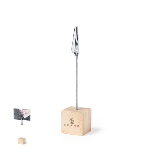 Clip de la ligne Nature, avec une base résistante en bois de pin naturel - Sanny Personnalise
