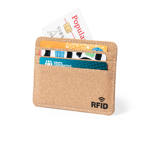 Porte-cartes élégant en liège naturel - Reylox Personnalise