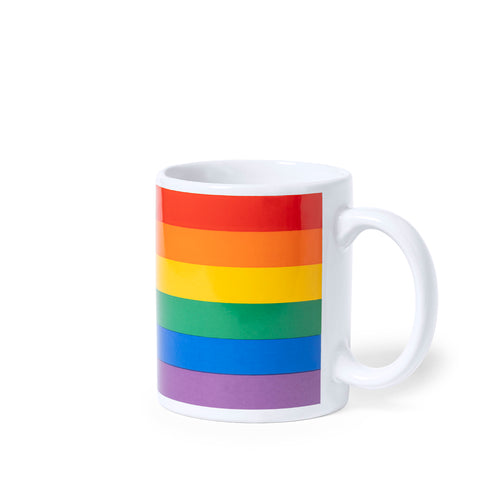 Mug arc-en-ciel d'une capacité de 370 ml, en céramique et au design multicolore - Mercurik Personnalise