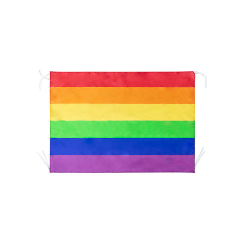Drapeau arc-en-ciel avec tissu polyester résistant multicolore et bandes de fixation - Zerolox Personnalise