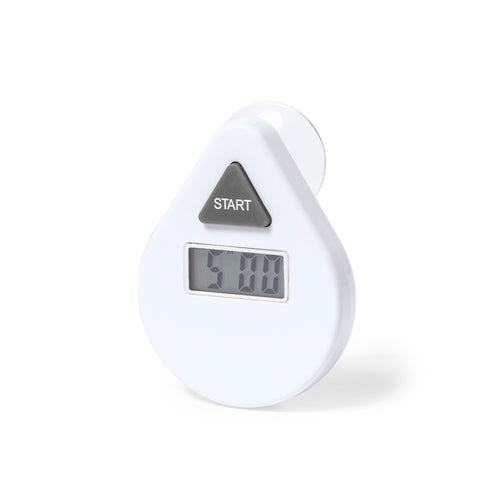 Minuterie en ABS résistant avec finition blanche et fixation par ventouse - Vorad Personnalise