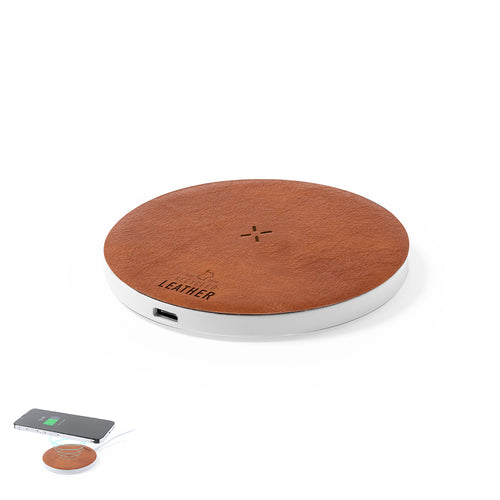 Chargeur sans fil 15W, fabriqué à partir d'une combinaison de RABS et de cuir recyclé - Sarkul RCS Personnalise