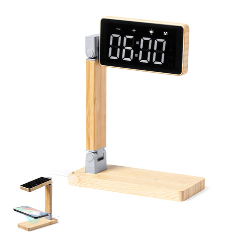 Montre multifonction avec écran tactile rétroéclairé et chargeur sans fil intégré de 15W, avec sortie USB (5V DC 2A) - Edres Personnalise
