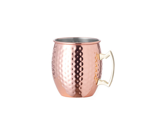 Tasse de 500 ml de capacité en acier inoxydable avec revêtement extérieur en cuivre galvanisé - Indya Personnalise