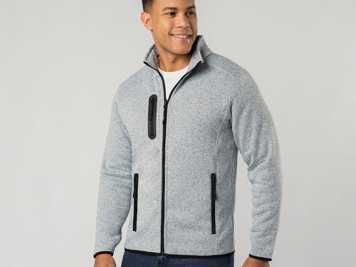 Veste au design bicolore élégant, polaire chaud et doux 280g/m2, avec traitement anti-peluche, disponible en différents coloris - Blossom Personnalise