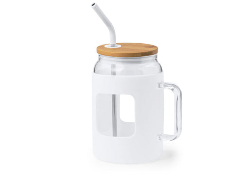 Pot de grande capacité (1,625 l) avec un corps en verre résistant, qui offre une résistance et une durabilité exceptionnelles, prolongeant sa durée de vie et peut être réutilisé d'innombrables fois - Jacin Personnalise