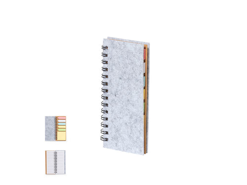 Bloc-notes en feutre RPET doux - Aurat Personnalise