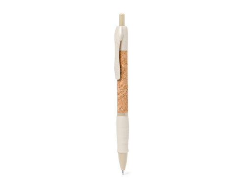 Stylo à bille à bouton-poussoir avec corps en liège naturel - Ankor Personnalise