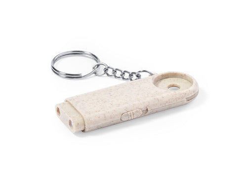 Porte-monnaie avec lampe de poche intégrée, fabriqué en paille de blé et en ABS - Evelyn Personnalise