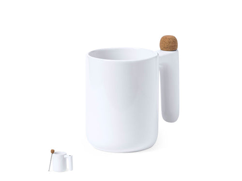 Mug en céramique d'une capacité de 500 ml, avec une finition brillante à l'extérieur - Beverly Personnalise