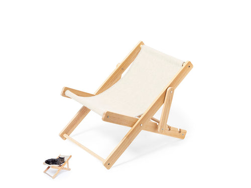 Chaise d'animaux de compagnie ingénieuse, avec structure en bois solide et siège en tissu confortable canvas, finition douce et résistante - Diny Personnalise