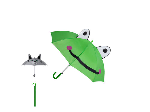 Parapluie pour enfant avec des dessins amusants de chat et de grenouille - Seter Personnalise