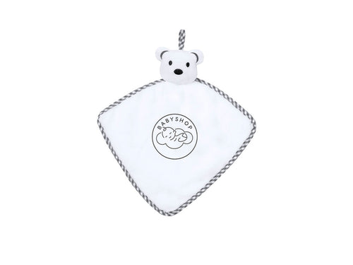 Tendre Doudou avec un joli design d’ourson blanc - Turam Personnalise