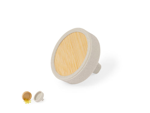 Désodorisant moderne pour véhicules en bambou et silicone, arôme citron pour grille de voiture - Roketa Personnalise