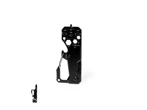Excellent multioutil fabriqué en aluminium et en acier inox avec finition noire - Valixia Personnalise