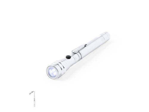 Lampe de poche en aluminium pratique et polyvalente, avec tête extensible (triplant sa longueur) et flexible pour atteindre tous les lieux, est également équipé d’aimants adaptés aux différents besoins - Lachman...