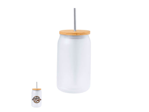 Pot de sublimation avec corps en verre mat résistant, avec une capacité de 400ml - Fonix Personnalise