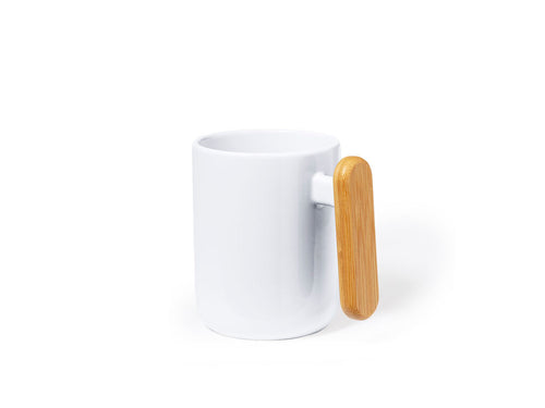 Tasse en céramique de 480ml de capacité, en blanc élégant - Mystral Personnalise