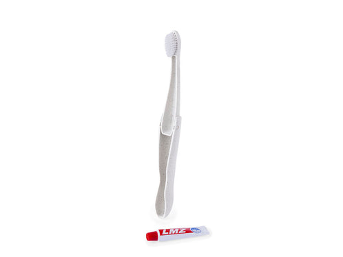 Pratique brosse à dents pliable en tige de blé résistant - Amondo Personnalise