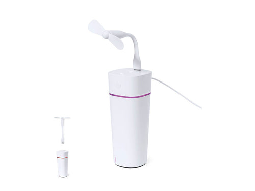 Humidificateur élégant et décoratif d'une capacité de 240 ml, avec des lampes LED avec deux positions d'éclairage (fixe et clignotant) - Aurion Personnalise