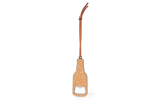 Bottle opener made of cork, adopting the shape of a bottle - Morley Personnalise