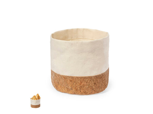 Corbeille à pain fait avec du coton doux et du liège à la base, avec un design rond - Zolar Personnalise