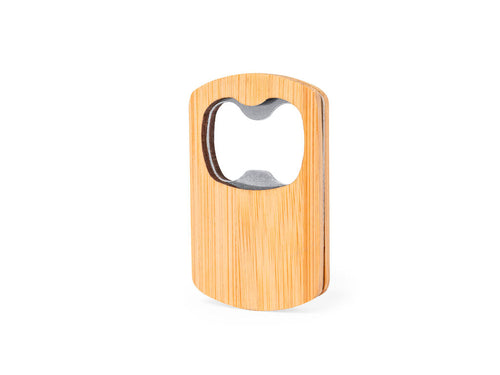 Ouvre-bouteille en bambou, avec aimant pour l’adhérence à toute surface métallique - Strol Personnalise