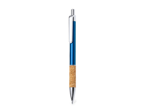 Élégant stylo bille en liège et aluminium avec mécanisme à bouton-poussoir - Zenet Personnalise