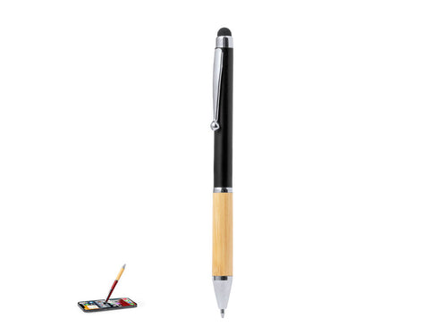 Élégant stylo pointeur en bambou et ABS - Zadron Personnalise